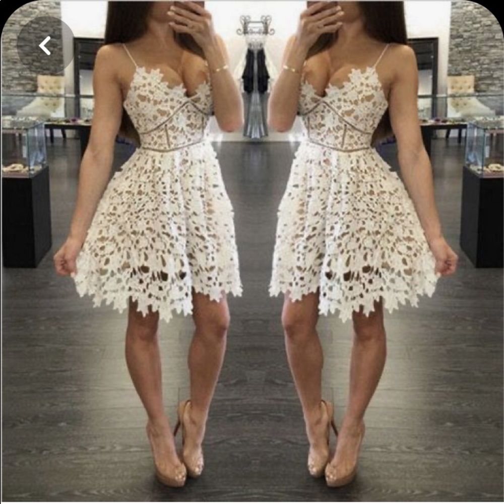 L’atiste Ivory Crochet Dress